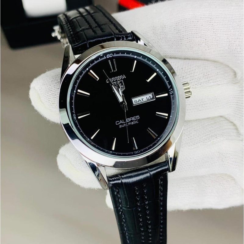 TAG Heuer Caliber Gents Collection - Leather Strap & Brass Case | Day & Date Display
