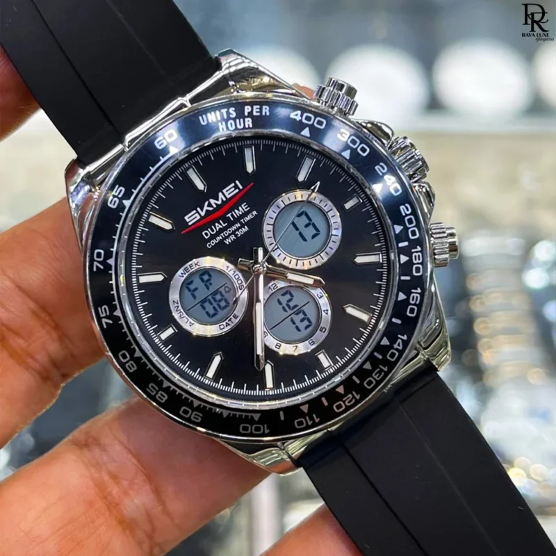 SKMEI dual time watch Pakistan, SKMEI sports digital analog watch, SKMEI triple screen men’s watch, original SKMEI watch price 2025, SKMEI rubber strap sports watch, SKMEI watches under 4000