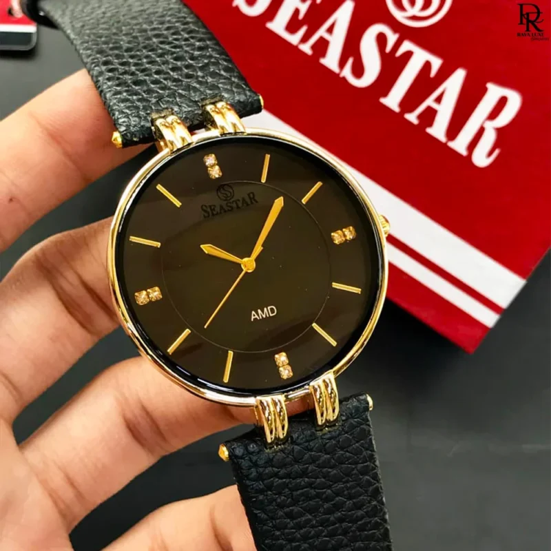 Seastar men’s watch Pakistan, Seastar original quartz watch, leather strap Seastar watch, Seastar round dial gents watch, Seastar brand watch 2025, men’s watches under 3500 Pakistan