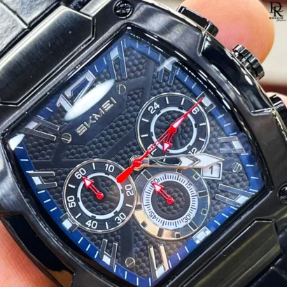 Skmei premium edition watch, Skmei chronograph watch Pakistan, leather strap chronograph watch, Skmei original men’s watch 2025, Skmei stainless steel case watch, best men’s watches under 5000