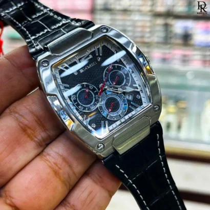 Skmei premium edition watch, Skmei chronograph watch Pakistan, leather strap chronograph watch, Skmei original men’s watch 2025, Skmei stainless steel case watch, best men’s watches under 5000