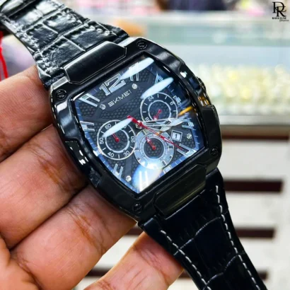 Skmei premium edition watch, Skmei chronograph watch Pakistan, leather strap chronograph watch, Skmei original men’s watch 2025, Skmei stainless steel case watch, best men’s watches under 5000