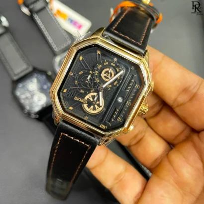 Skmei 1963 watch Pakistan, Skmei premium edition, hexagonal dial watch, Skmei leather strap watch, men’s luxury watch under 5000, original Skmei 1963 price Pakistan, stylish gents wristwatch