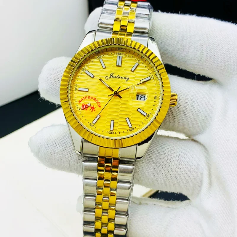 Ustrong semi automatic watch, men’s stainless steel watch, mechanical watches Pakistan, butterfly lock watches, automatic pendulum watch, affordable luxury watches