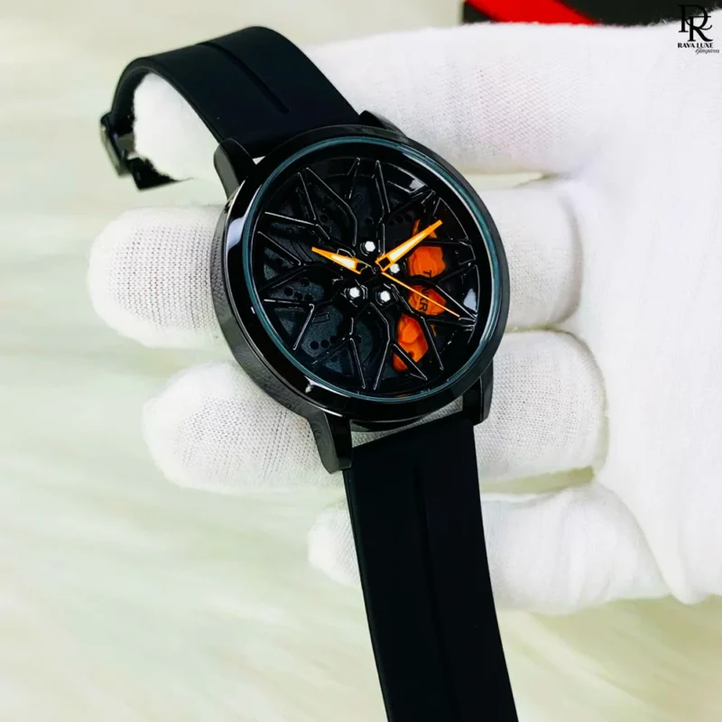 rotating dial watch Pakistan, trendy rubber strap watch, stylish men’s watch 2025, rotating bezel wristwatch, affordable fashion watch, China assembled watches, premium sporty watch