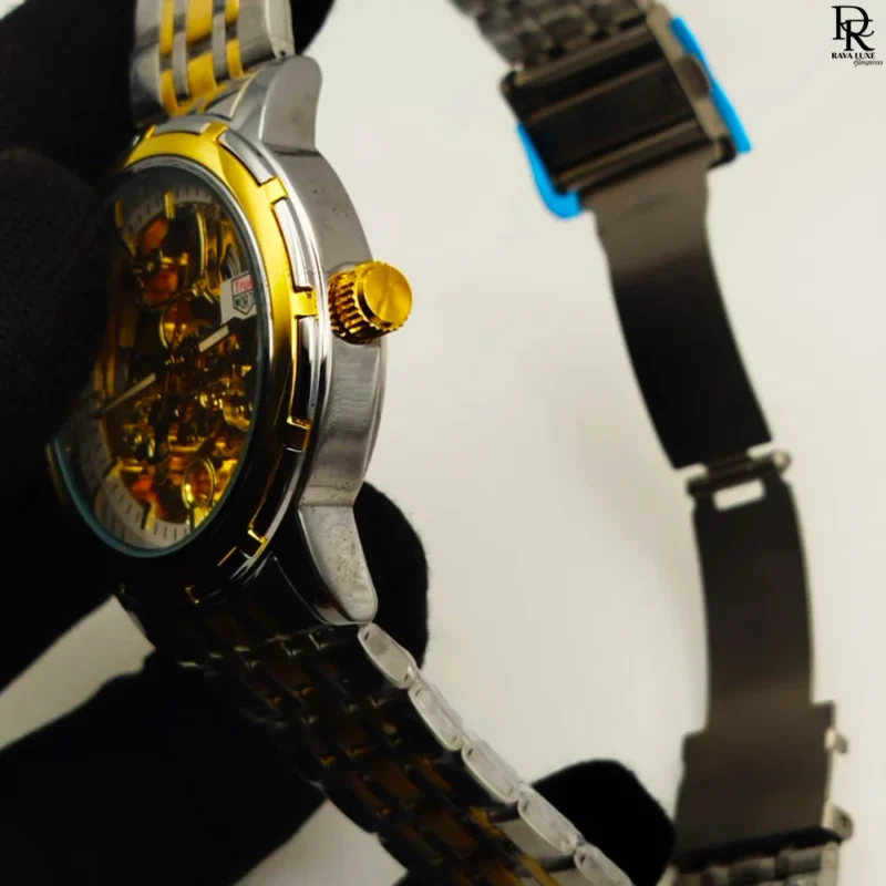Tag Worth automatic watch, dual tone golden watch, stainless steel wristwatch, men’s automatic watches Pakistan, luxury 2nd copy watch, Tag automatic collection, Ravaluxe premium watches