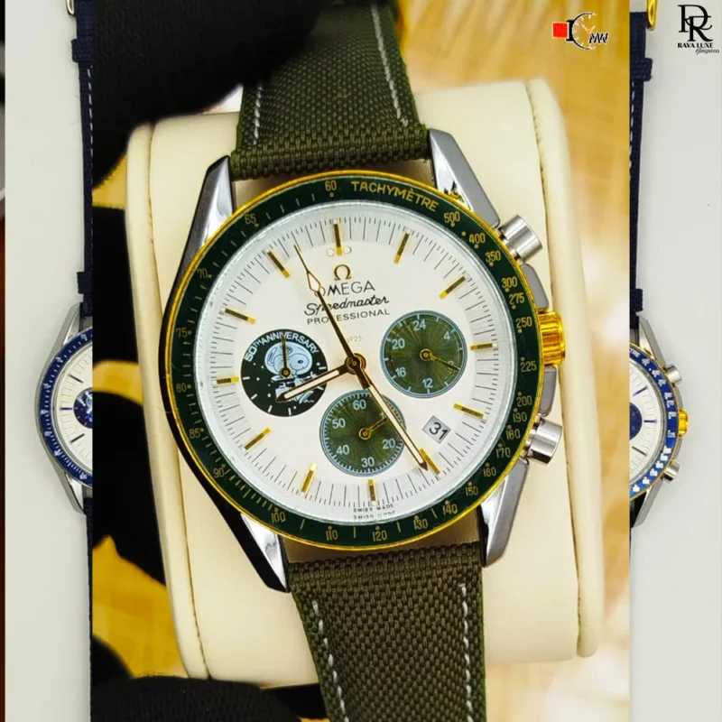 omega speedmaster watch Pakistan, men’s chronograph watch, quartz leather strap watch, luxury watches under 7000, omega replica Pakistan, OMEGA men collection, premium chronograph wristwatch